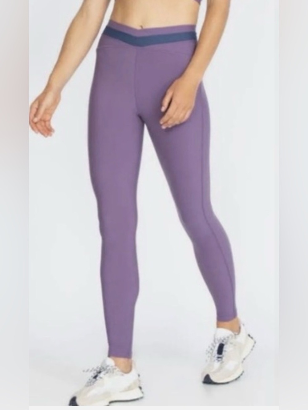 Calme by Johnny Was | High Waist Criss Cross Leggings in Purple | Leggings
